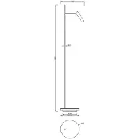 Deko-light Brahe 343026 golvlampa LED (RGB) inbyggd 11,50 W energiklass G (A - G) svart