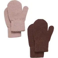CeLaVi Vantar - Ull/Polyester - 2-pack - Fudge m. Glitter - - 3-6 år - Vantar