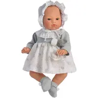 ASI Koke Grey And White Dress 36 Cm Docka