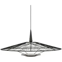 Forestier Taklampa , Carpa L, dimbara, Svart, Vardagsrum, Tyg / textil, Design