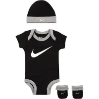 Nike Gåvoset - Body k/ä/Mössa/Strumpor - Swoosh - Svart - - 0-6 mån - Body K/Ä