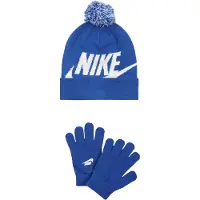 Nike Kids Set 'Mütze & Handschuhe' royalblå / vit
