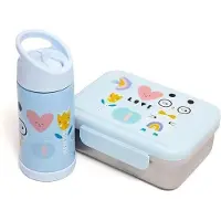 Petit Monkey Matlåda - Rostfritt Stål - 1.6 L - Panda Love - Blå - - One Size - Matlåda