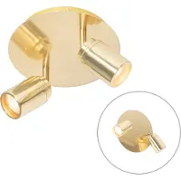QAZQA Modern badrumsspotlight mässing 2-ljus IP44 - Ducha