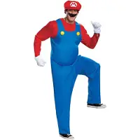 Disguise Herr Mario Kostym, Officiell Super och Hatt Vuxenstorlek, Mario, XXL (50-52)