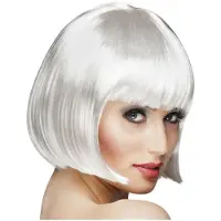 Generique Boland 85887, Maskeradperuk, Vuxen, Honkoppling, Polyester, Vit, 212 g