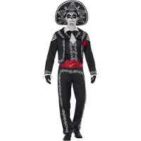 Smiffys Day of the Dead Señor Bones Maskeraddräkt - Large