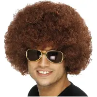 Smiffys Afroperuk Brun - One size