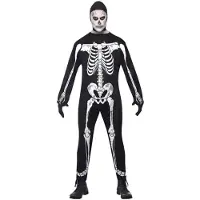 Smiffys Skelett Jumpsuit Maskeraddräkt - Medium