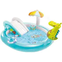 Intex Krokodil Lekcenter Med Rutschkana Och Pool