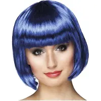 Generique Boland 85896, Maskeradperuk, Vuxen, Honkoppling, Polyester, Blå, 225 g