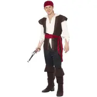 Smiffys Pirat Maskeraddräkt - Large