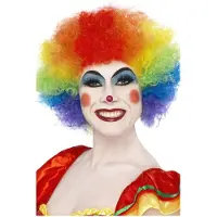 Smiffys Clownperuk Regnbågsfärgad - One size