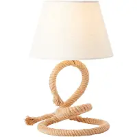 Brilliant Bordslampa Sailor, Creme / bärnsten, Vardagsrum / matsal, Textil / tyger / siden, Medelhavsinspirerad, Bordslampa