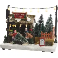 Lumineo Julstadsscen Med Träd