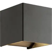 Dyberg Larsen Vägglampa utomhus Venus, Svart, Metall, Modern, Utomhusvägglampa