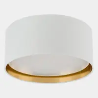 TK Lighting Taklampa Bilbao , dimbar, Vitt / opal, Sovrum, Textil / tyger / siden, Modern, Taklampa