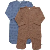 Pippi Baby Pyjamasdräkter M/f - Pyjamasdräkt - 2-pack - Blue Mir - - 50 - Pyjamasdräkt