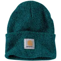 Carhartt Herrar Stickad Mössa med Upprullad Kante, Tidal/Blå Spruce Marl, En Storlek