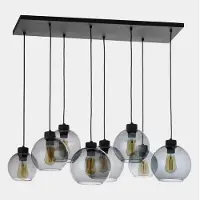 TK Lighting Taklampa , Cubus, dimbara, Grå, Vardagsrum, Glas, Modern