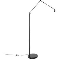 QAZQA Modern golvlampa svart justerbar - Editor
