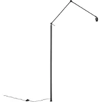 QAZQA Golvlampa arm svart - Editor