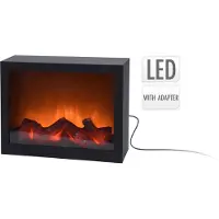 Huismerk dekorativ elektrisk kamin vägg svart