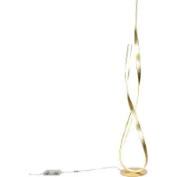 Paul Neuhaus LED golvlampa Linda, dimbar, Mässing / guld, Vardagsrum / matsal, Metall, LED-golvlampa