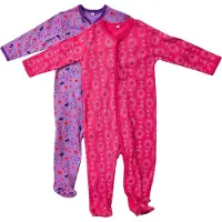 Pippi Baby Pyjamasdräkter M/f - 2-pack - Lila/Rosa m. Tryck - - 4 år (104) - Pyjamasdräkt