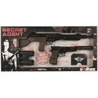 Gonher Gevär Med Pistol 8 Skott Och Tillbehör Hemlig Agent 63.5x30x4.5 Cm