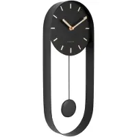 Karlsson KA5822BK, Vägg, Quartz clock, Andra, Svart, Metall, Modern