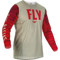 FLY Racing 2022 Adult Kinetic Wave Jersey (ljusgr/rd X-Large)