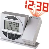 Technoline Radio Controlled Alarm Clock with Projection, Silver, AAA, 8760 h, 123 x 42 x 91 mm, 127 mm, 110 mm