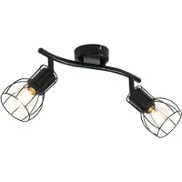 QAZQA Modern takspotlight svart 2-ljus justerbar - Botu