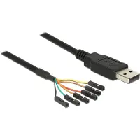 DeLOCK USB-kabel USB-A kontakt, USB-stolpkontakt 1.80 m Svart 83787