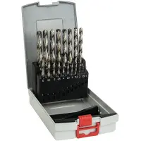 Bosch 2608587013 HSS Metall-spiralborrset 19 delar 1 mm, 2 mm, 3 mm, 4 mm, 5 mm, 6 mm, 7 mm, 8 mm, 9 mm, 10 mm Slipat DIN 338 Cylinderskaft 1 set
