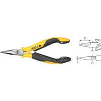 Wiha 27905 ESD Flat rundtång Rak Verktygsstål 145 mm