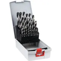 Bosch 2608577352 Power Tools Metall-spiralborrset 25 delar 1 mm, 1.5 mm, 2 mm, 2.5 mm, 3 mm, 3.5 mm, 4 mm, 4.5 mm, 5 mm, 5.5 mm, 6 mm, 6.5