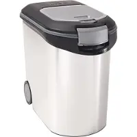 Curver Metallic, Förvaringsbehållare för djurfoder, Plast, Svart, Grå, Monokromatiskt, Fristående, 35 l