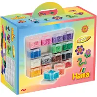 Hama - Beads - Large Storage box w/ Midi beads & 16 compartments