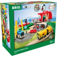 BRIO Leksaker - Centralstationen Set - 37 Delar 33989 - - One Size - Tåg