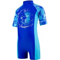 Speedo All-in-one Kortärmad Uv-shorty Med Dragkedja Bak