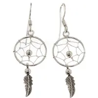 Silver Bar Dream Catcher hängande örhängen 45 mm 7154