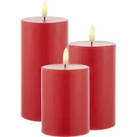 Sirius Home Sille Exclusive, Ljusdekoration, figur, Röd, Vax, 3 lamp(or), LED, Batteri