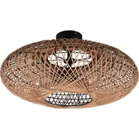 TRIO Lighting Taklampa Hedda, dimbar, Brun / rost, Vardagsrum / matsal, Metall, Taklampa