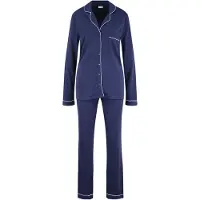 LASCANA Pyjamas marinblå / vit