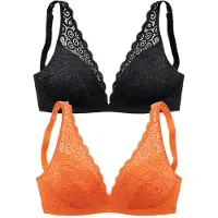 Petite fleur Behå orange / svart