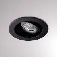 Molto Luce Kalio LED-inbyggnadslampa rund 2 700 K 24° svart, Svart, Vardagsrum / matsal, Aluminium / grå / zink, Modern