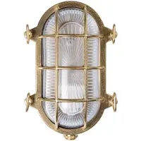 MORETTI Luce Vägglampa utomhus Tortuga, dimbar, Mässing / guld, Mässing, Medelhavsinspirerad