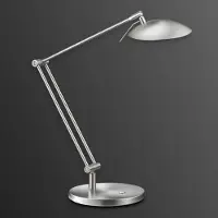 Knapstein LED skrivbordslampa COIRA, dimbar, Aluminium / grå / zink, Arbetsrum / kontor, Metall, Design, LED-bordslampa